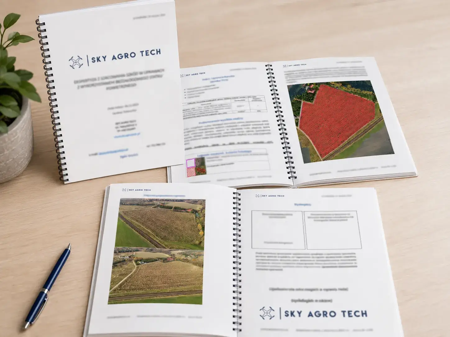Dokumentacja szkód łowieckich Sky Agro Tech – mapa, oznaczone obszary i wynik analizy