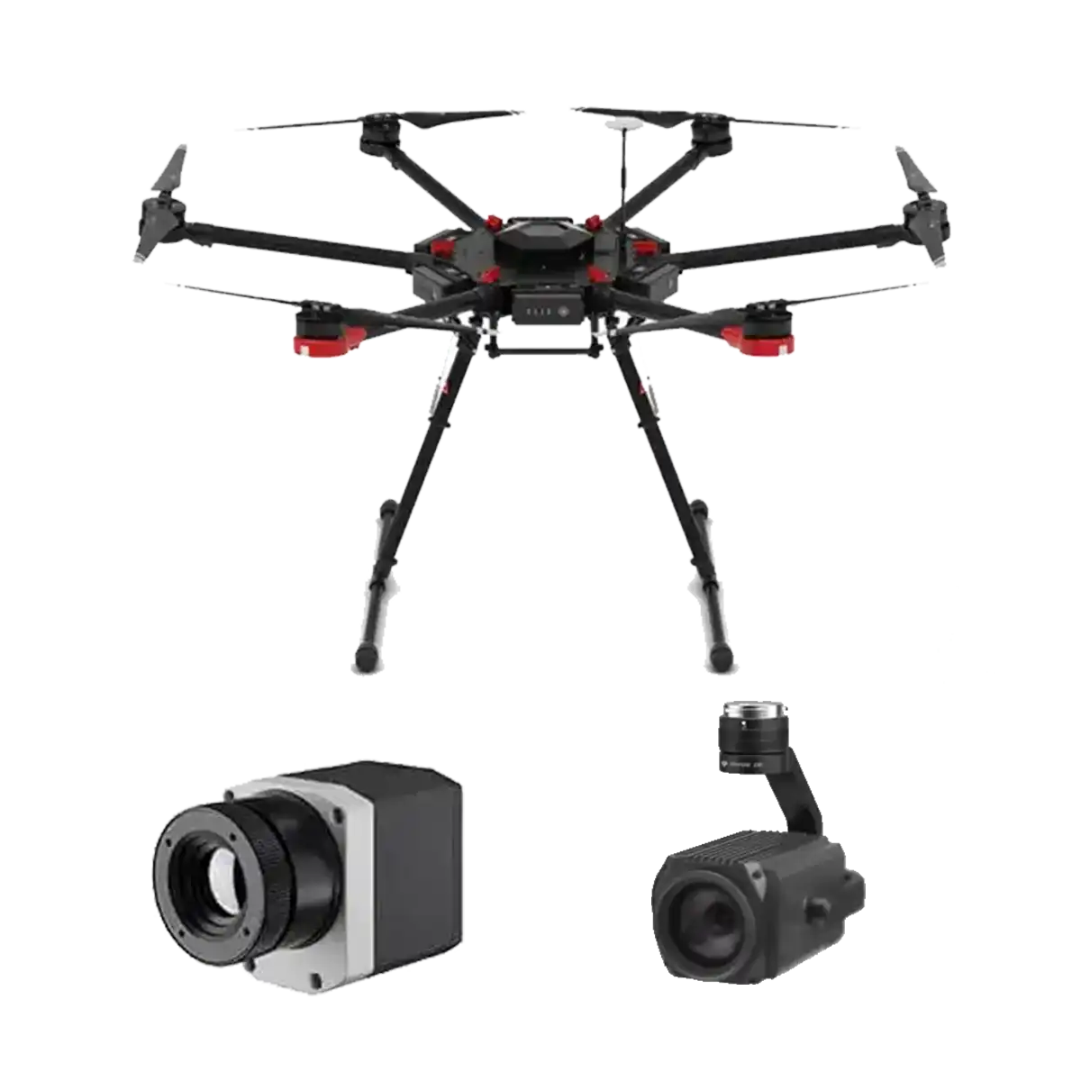DJI Matrice 600 Pro z dwiema wymiennymi kamerami specjalistycznymi we flocie Sky Agro Tech